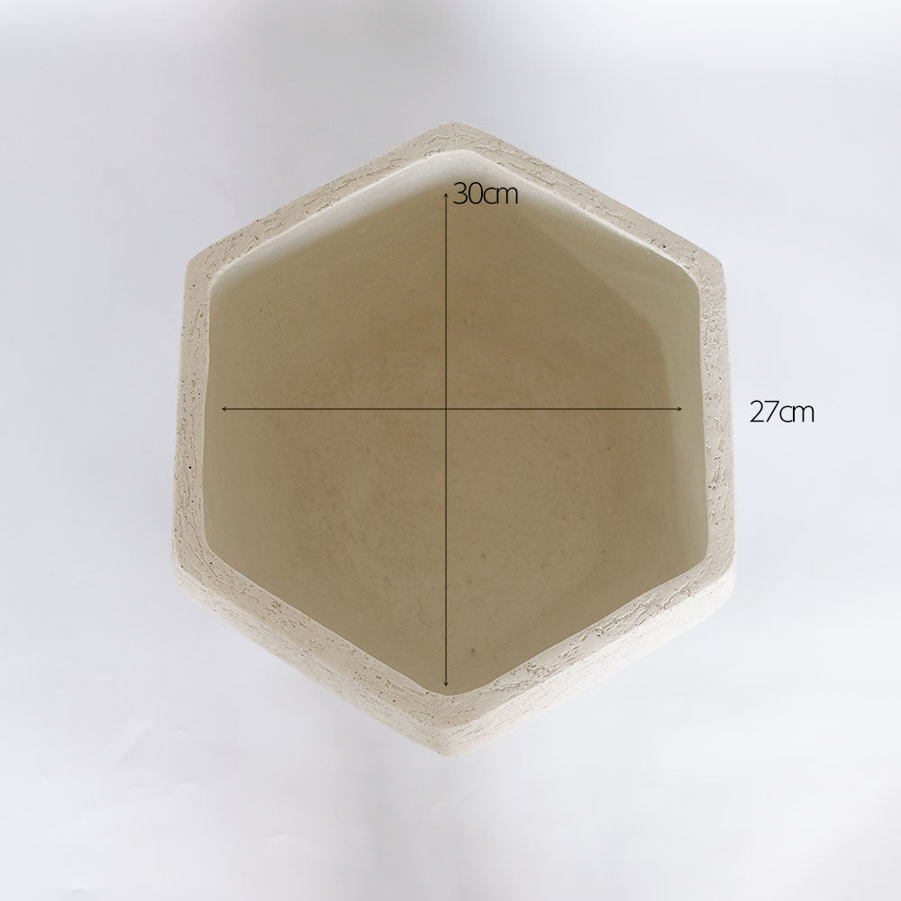 植木鉢 おしゃれ 大型 Eco Stone ポットヘキサゴン 鉢カバー stem 懸崖8号鉢用