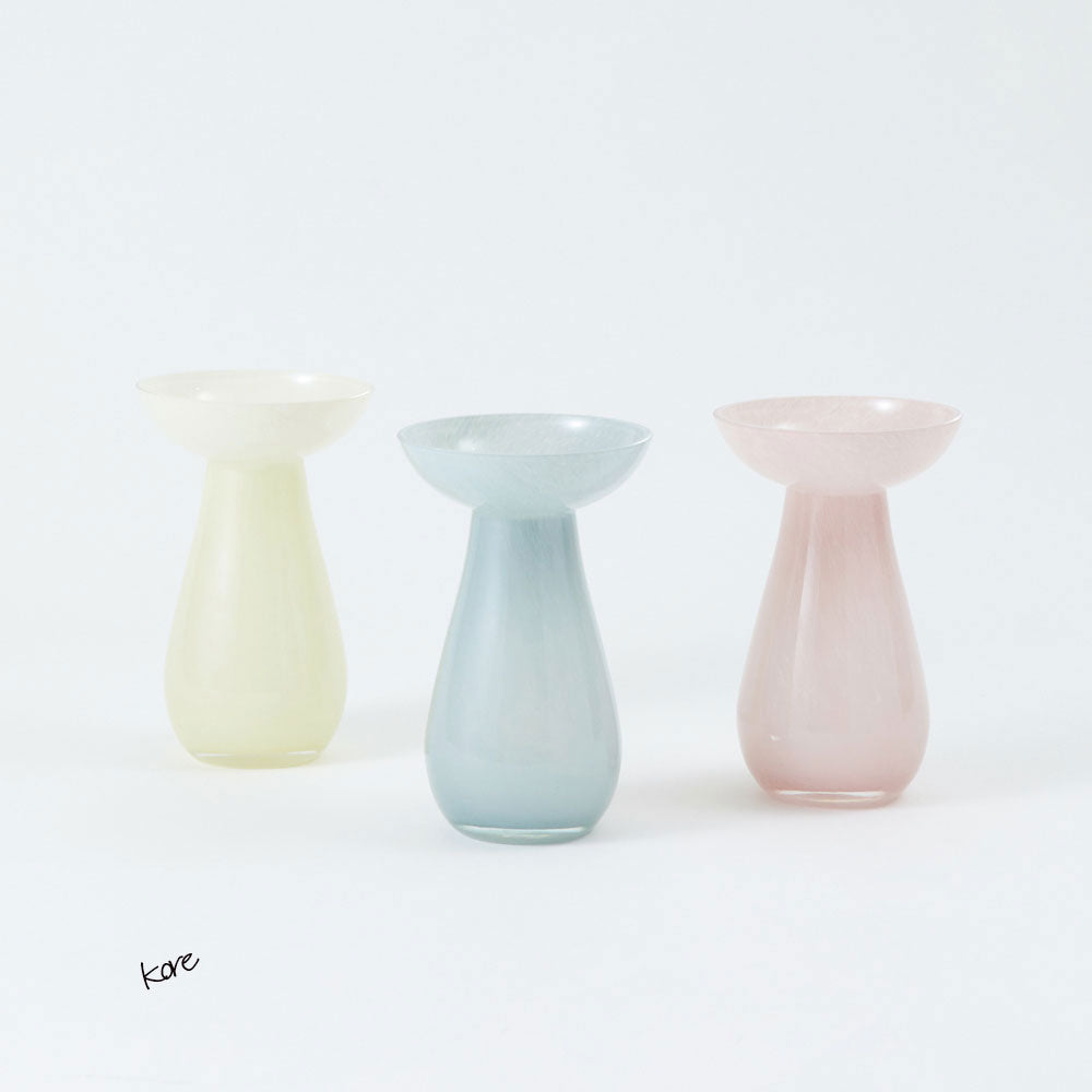 花瓶 おしゃれ ミルキー GLASS フラワーベース コレ かわいい 志成販売
