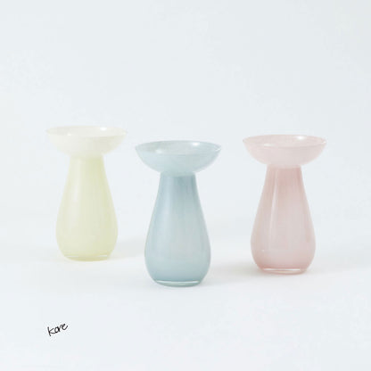 花瓶 おしゃれ ミルキー GLASS フラワーベース コレ かわいい 志成販売
