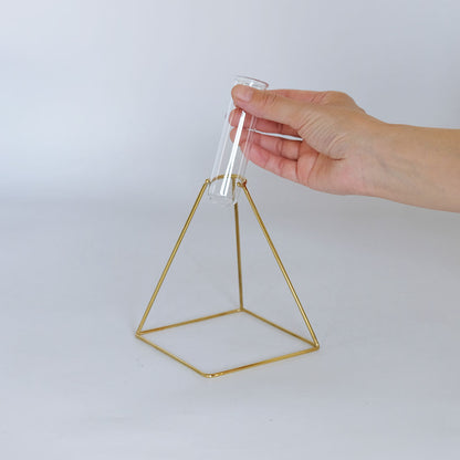 花瓶 おしゃれ BRASS フラワースタンドW/GLASS 13 一輪挿し 志成販売