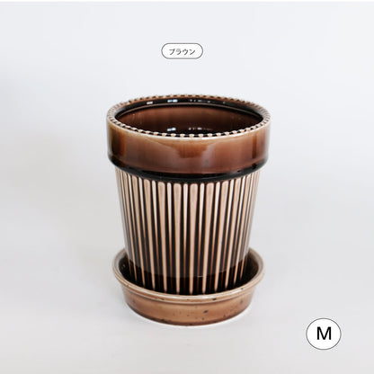 陶器鉢 Kaunis Standard 受皿付 底穴あり セラミック鉢 トロンコ tronco 2号鉢 4号鉢