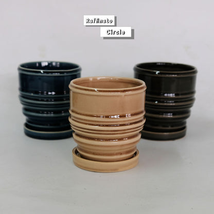 植木鉢 おしゃれ raffinato 11 サークル 受皿付 径11cm 高11cm 底穴あり