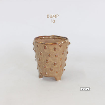 鉢カバー おしゃれ 陶器  バンブ10 底穴なし とげとげ径10.5cm 高12cm