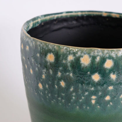 植木鉢 おしゃれ リッシュ16 セラミック鉢 陶器 受皿付 径16cm 高15cm 底穴あり
