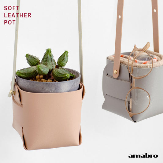 SOFT LEATHER POT ハンキングポット amabro ソフトレザー ガーデニング 収納 アマブロ