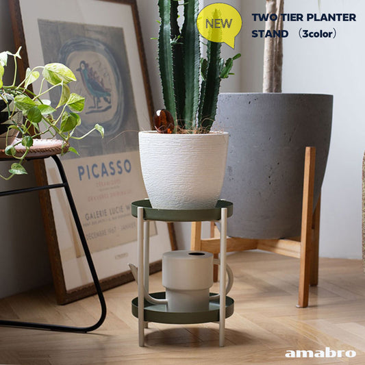amabro  TWO TIER PLANTER STAND 便利グッズ プランタースタンド 収納棚 折りたたみ可 アマブロ