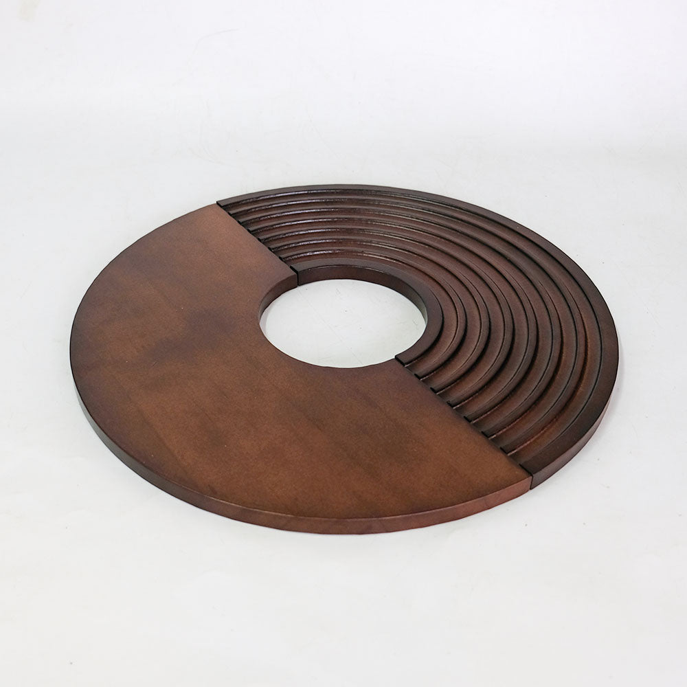 amabro  ウッドサークルトレイ35 WOOD CIRCLE TRAY 室内用  便利グッズ 木製 プランターカバー いたずら防止 観葉植物     ー いたずら防止 アマブロ