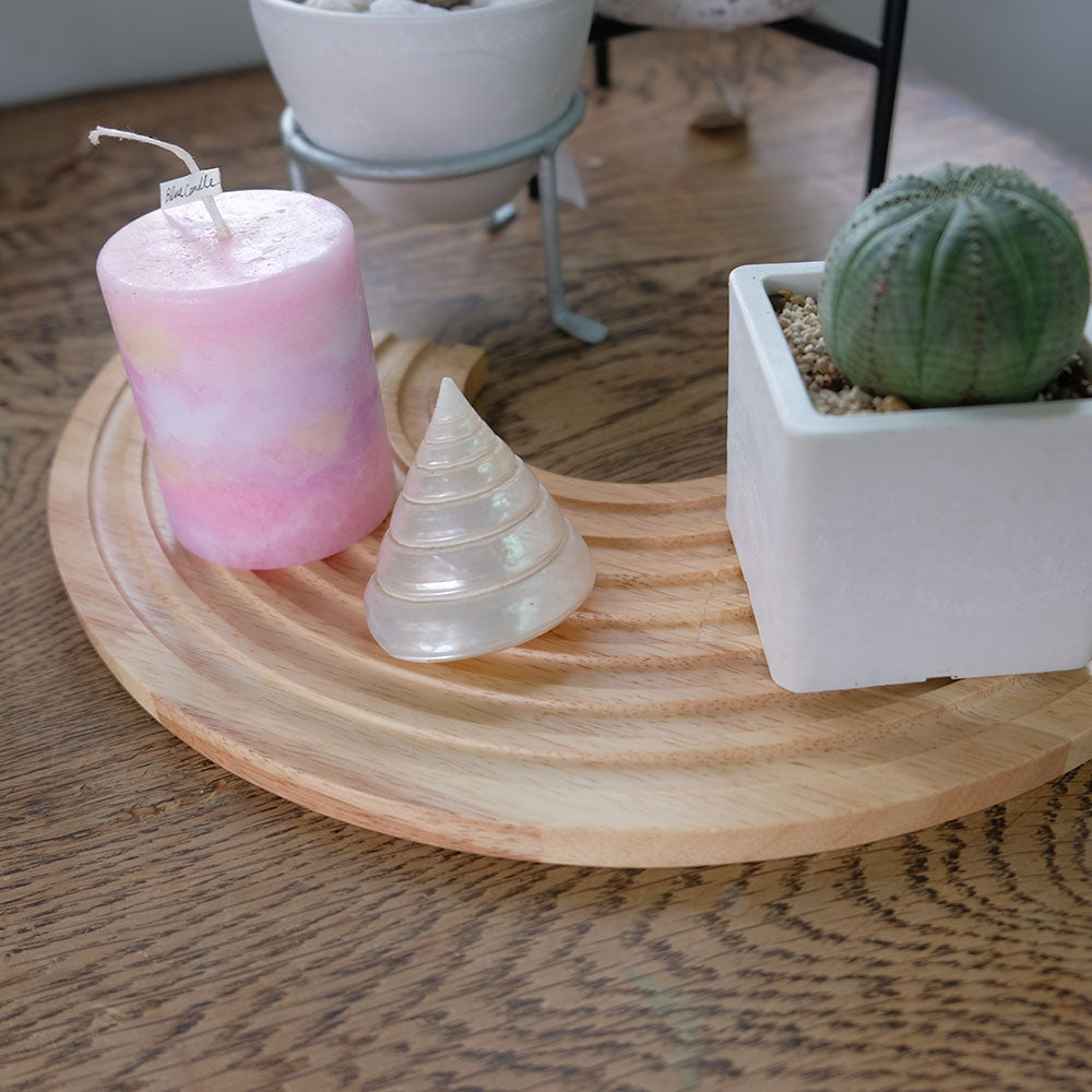 amabro  ウッドサークルトレイ35 WOOD CIRCLE TRAY 室内用  便利グッズ 木製 プランターカバー いたずら防止 観葉植物     ー いたずら防止 アマブロ