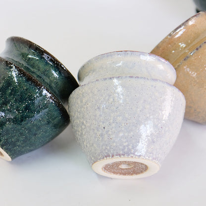 Atmosphere JarPot 【S/M】受皿付き 底穴有り 壺型 シンプル 植木鉢 おしゃれ S径φ12cm 高11cm M径φ16cm 高13cm　ホワイト ターコイズ ブラウン ３カラー