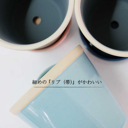 glossy pot 13 植木鉢 おしゃれ 陶器鉢 パステルカラー カラフル 室内 径13cm 高11.5cm 底穴ありサクラ スカイ サファイア 4号