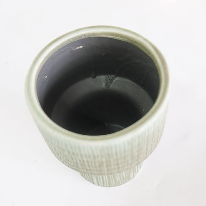 鉢カバー おしゃれ 陶器 フェール15 底穴なし トールタイプ シンプル FARM 径12cm 抹茶
