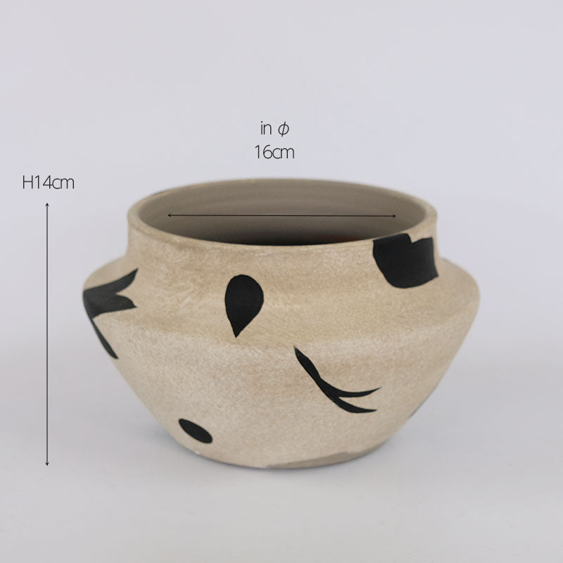 おしゃれ  鉢カバー グラフィカルシリーズ べリト23 植木鉢 セラミック 鉢 底穴なし 径23cm 高さ14cm
