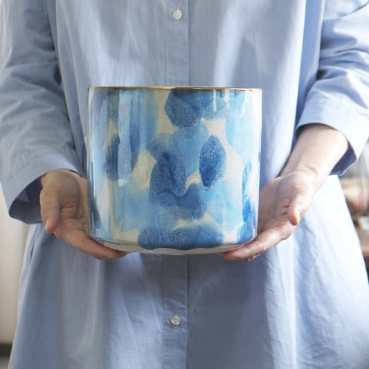 植木鉢 おしゃれ ダシャ16 鉢カバー セラミックポット 陶器 底穴なし 径18cm 高さ16.5cm