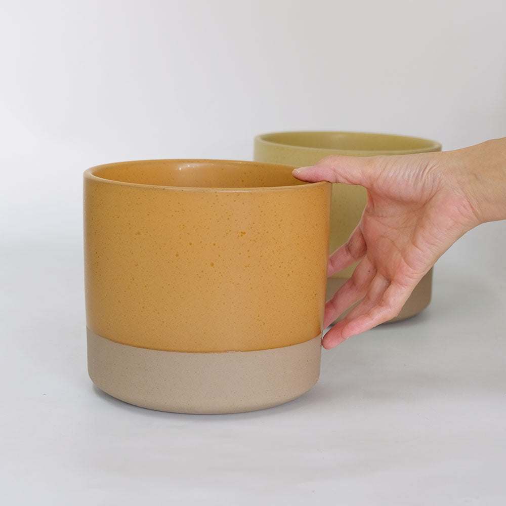 植木鉢 おしゃれ 陶器鉢 ハンネ16 鉢カバー 底穴なし 径18cm 高さ16cm