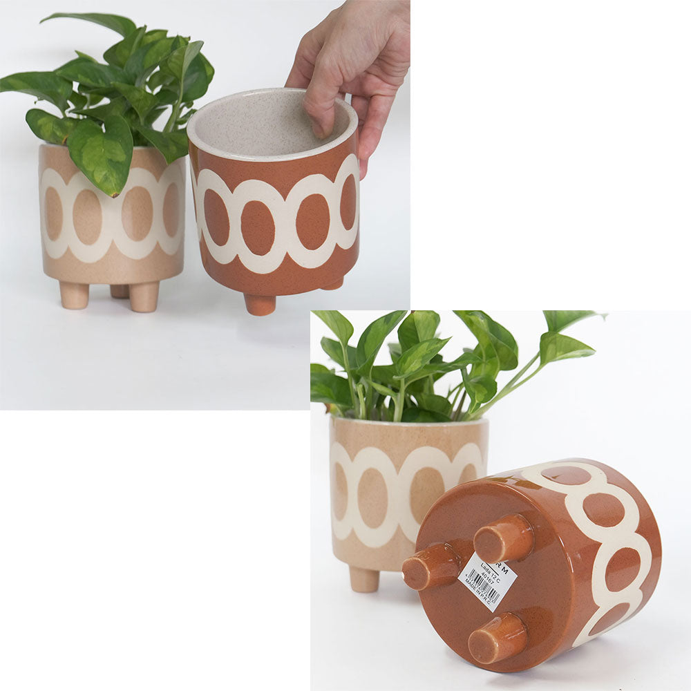 植木鉢 おしゃれ 陶器鉢 ラダ12 ３つ脚