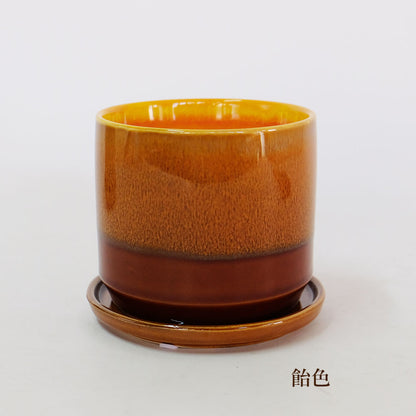 植木鉢 おしゃれ 陶器鉢 メルヤ11 受皿付 セラミック 北欧 径11cm 高10cm 底穴あり