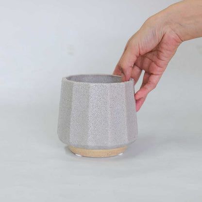 植木鉢 おしゃれ 陶器鉢 ミルシカ11 受皿付 セラミック 北欧 径12.5cm 高10cm 底穴あり