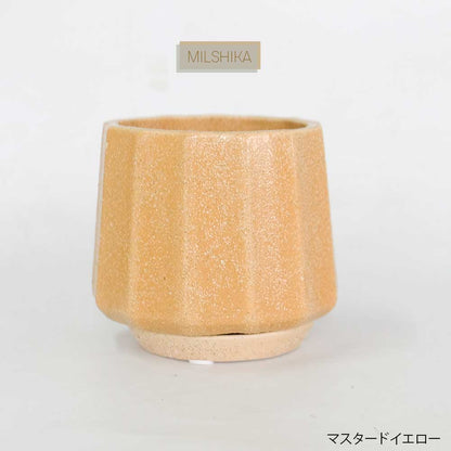 植木鉢 おしゃれ 陶器鉢 ミルシカ11 受皿付 セラミック 北欧 径12.5cm 高10cm 底穴あり