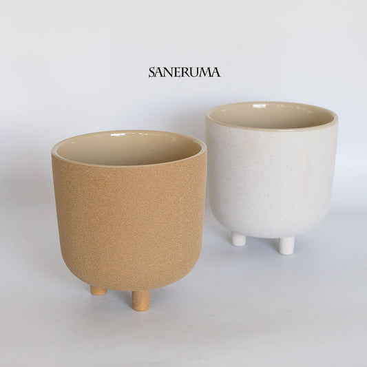 植木鉢 おしゃれ 陶器鉢 サネルマ19 底穴なし 径18cm 高さ19cm