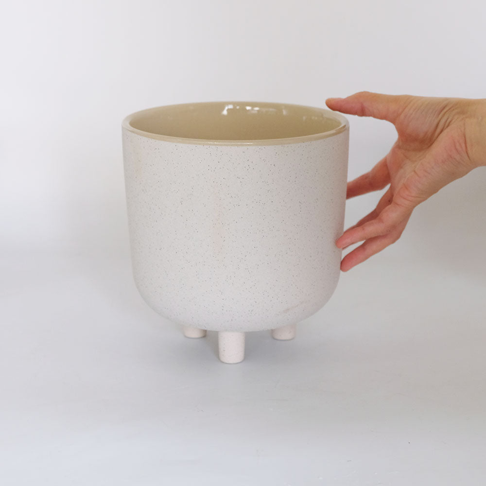 植木鉢 おしゃれ 陶器鉢 サネルマ19 底穴なし 径18cm 高さ19cm