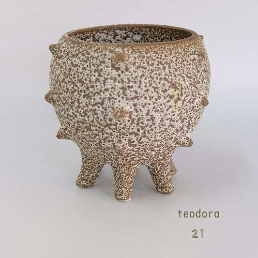 植木鉢 おしゃれ 室内 テオドラ21 鉢カバー 陶器 土器 径21cm 高さ18cm 底穴なし