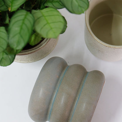 植木鉢 お洒落 テルエス 鉢カバー 底穴なし 陶器鉢 径12cm 高さ16cm