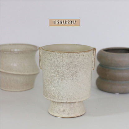 植木鉢 お洒落 テルエス 鉢カバー 底穴なし 陶器鉢 径12cm 高さ16cm