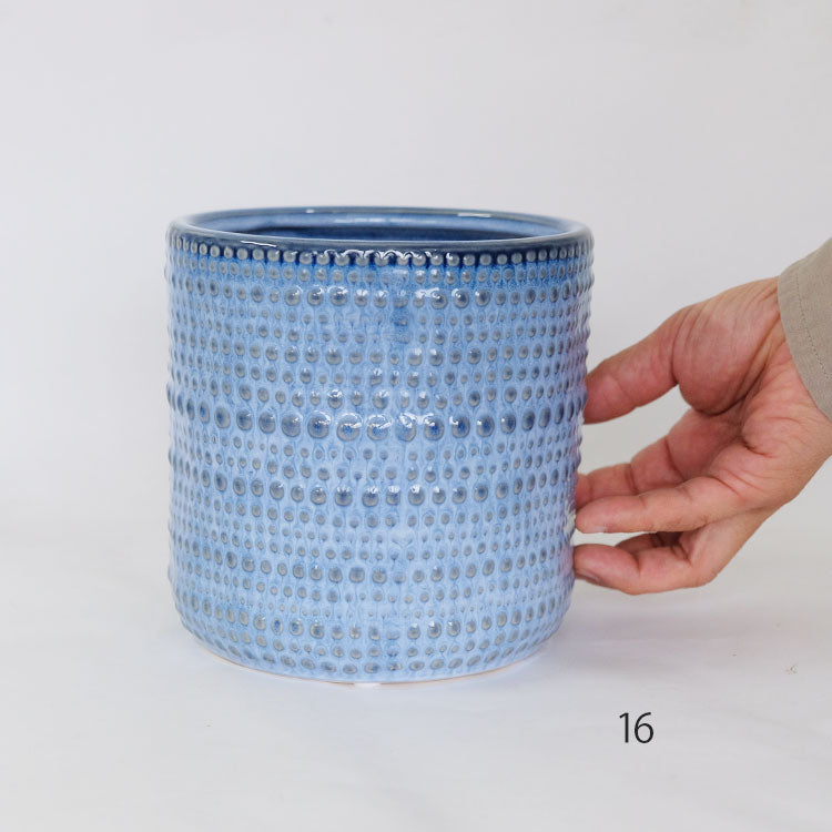 植木鉢 おしゃれ ヴィリア16 鉢カバー セラミックポット 陶器 径16.5cm 高さ16cm