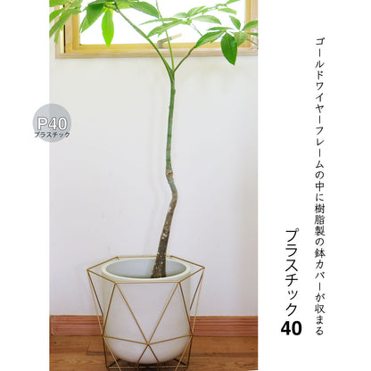 ワイヤーフロートポット ゴールド フラワースタンド 鉢台 植木鉢スタンド デザイン性の高い 8号鉢対応 6号鉢対応