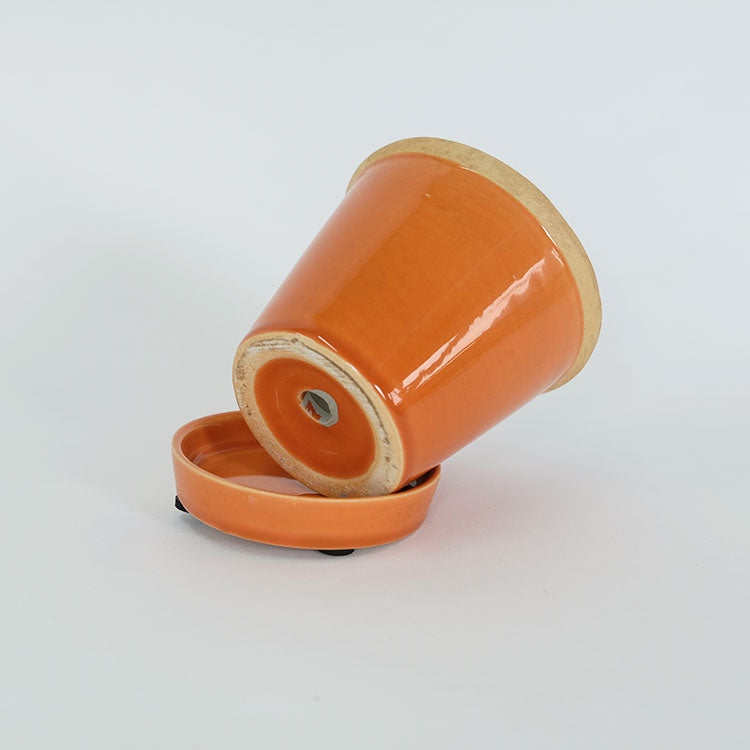 植木鉢  glossy pot 10 おしゃれ 陶器鉢 パステルカラーカラフル 径10cm 高9cm 底穴あり