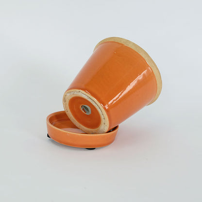 植木鉢  glossy pot 10 おしゃれ 陶器鉢 パステルカラーカラフル 径10cm 高9cm 底穴あり