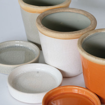 植木鉢  glossy pot 10 おしゃれ 陶器鉢 パステルカラーカラフル 径10cm 高9cm 底穴あり