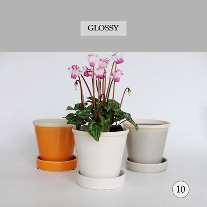 植木鉢  glossy pot 10 おしゃれ 陶器鉢 パステルカラーカラフル 径10cm 高9cm 底穴あり