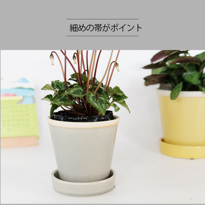 植木鉢  glossy pot 10 おしゃれ 陶器鉢 パステルカラーカラフル 径10cm 高9cm 底穴あり