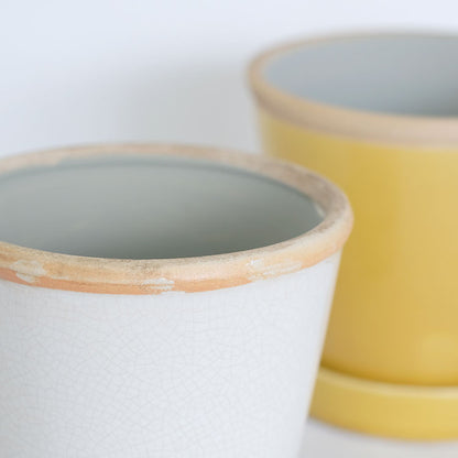 glossy pot 13 植木鉢 おしゃれ 陶器鉢 パステルカラー カラフル 室内 径13cm 高11.5cm 底穴あり