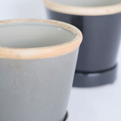 glossy pot 13 植木鉢 おしゃれ 陶器鉢 パステルカラー カラフル 室内 径13cm 高11.5cm 底穴あり
