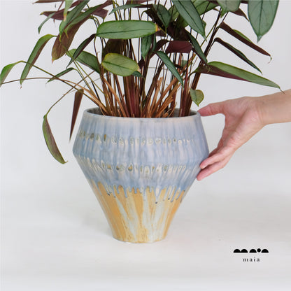 鉢カバー ゴロンド おしゃれ 陶器 maia  径23cm 高さ22cm マイア