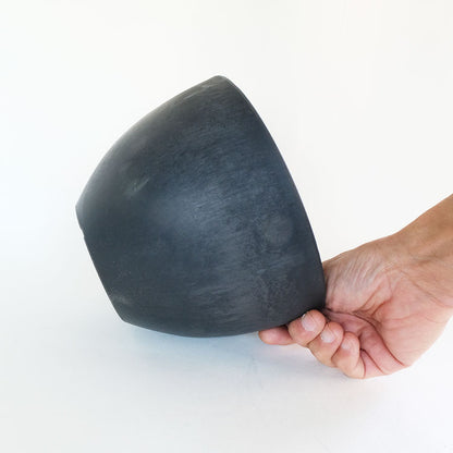 黒プラ鉢  ブラックポット bowl20 黒プラスチック鉢 ヘルメット  コーデックス black plastic pot 径20cm 高さ14cm