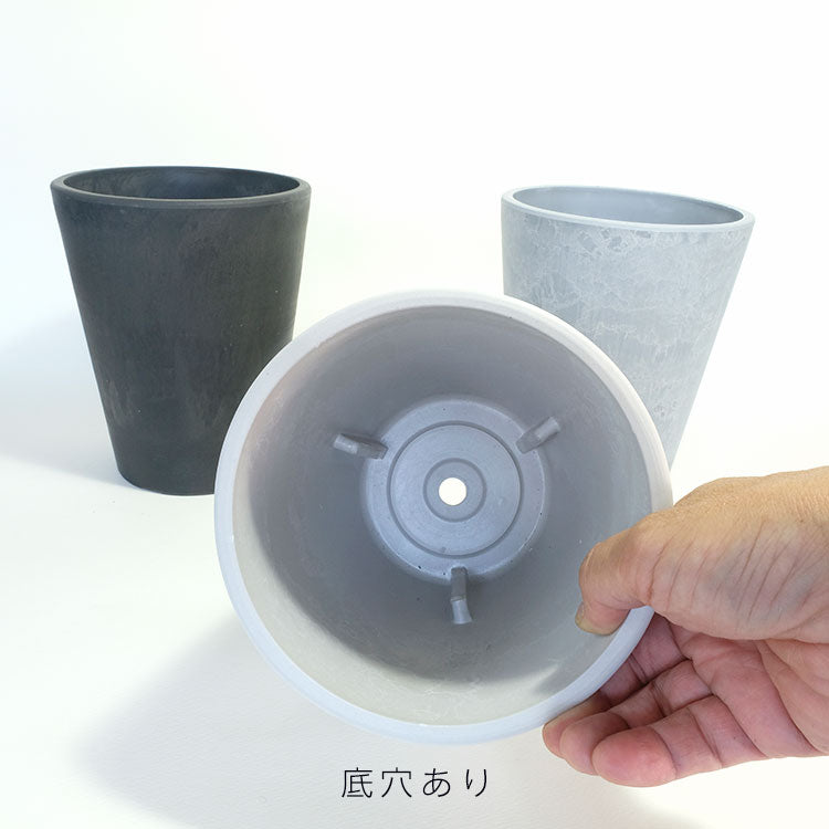 植木鉢 プラポット  トール15 頑丈 塊根植物 多肉 径15cm 高さ19cm 深鉢 プラスチック鉢 ホワイト グレー ブラック