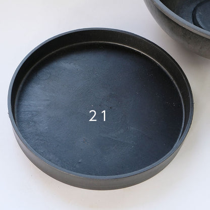 ブラックポット用受皿 21cm サボテン 頑丈 おしゃれ 塊根植物 多肉 黒プラスチック鉢 コーデックス