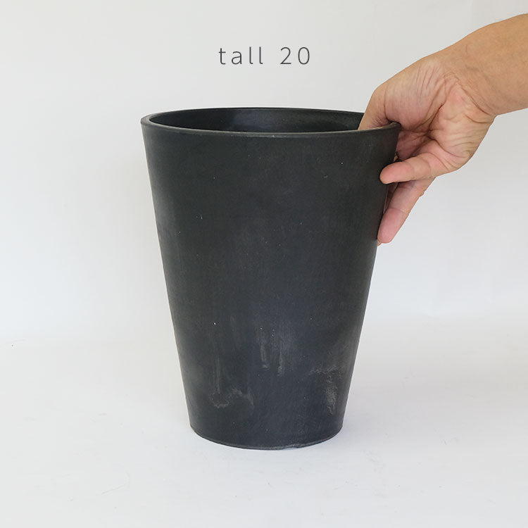 プラポット トール20 サボテン 頑丈 おしゃれ 塊根植物 多肉 黒プラスチック鉢 コーデックス 径20cm 高さ25cm 深鉢 ホワイト グレー ブラック