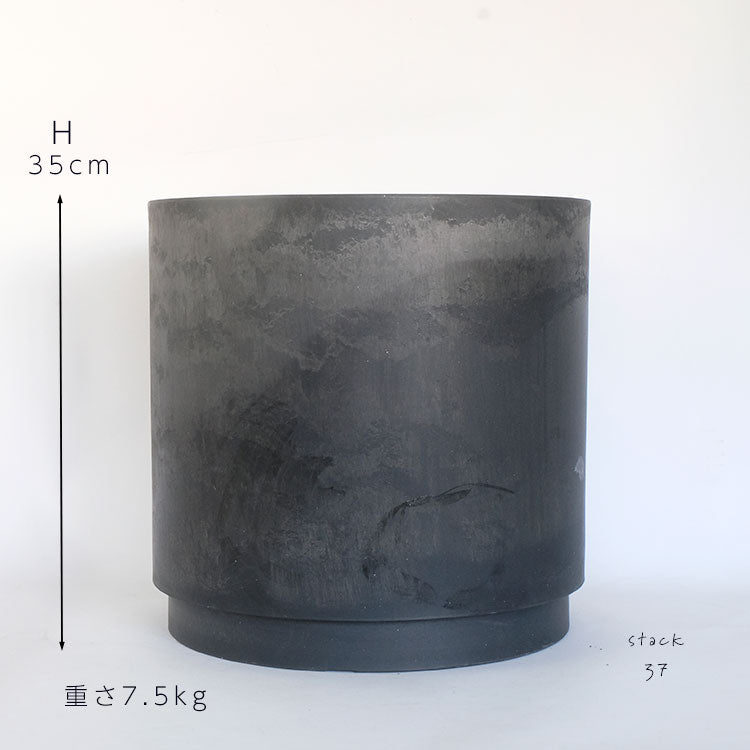 鉢カバー スタック 10号鉢対応 径37cm 高35cm 8号鉢対応 植木鉢 径31cm 高30cmプラ鉢 大型 頑丈 おしゃれ 塊根植物 多肉 黒プラスチック鉢 観葉植物 鉢
