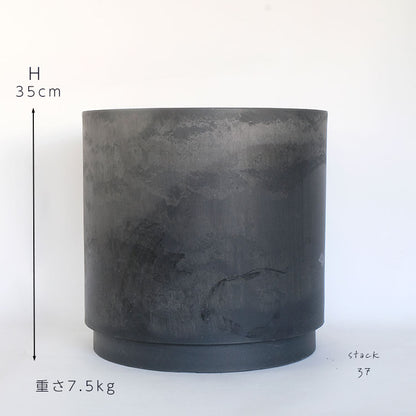鉢カバー スタック 10号鉢対応 径37cm 高35cm 8号鉢対応 植木鉢 径31cm 高30cmプラ鉢 大型 頑丈 おしゃれ 塊根植物 多肉 黒プラスチック鉢 観葉植物 鉢