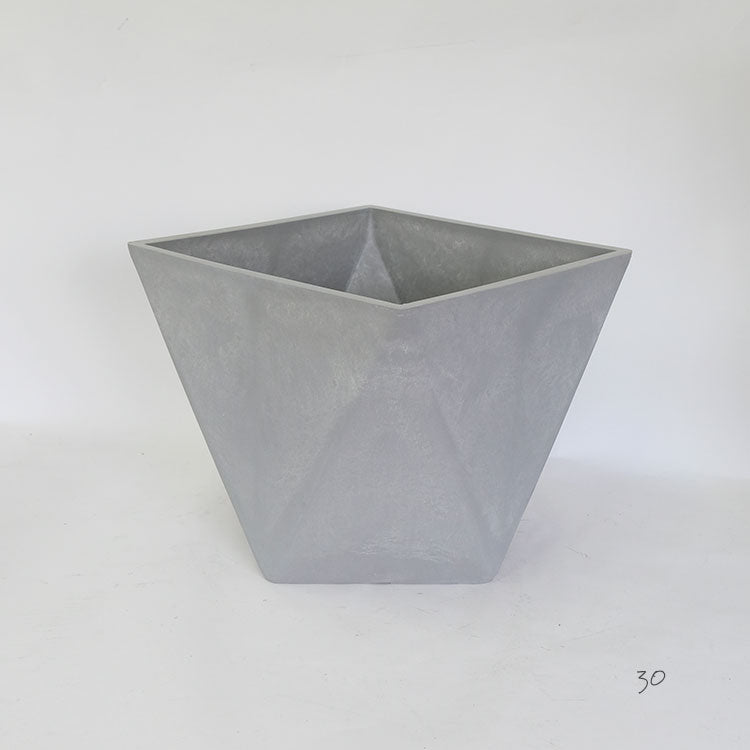 植木鉢 おしゃれ 大型 ポリへドロン30 多肉植物 サボテン プラスチック 30cm 30cm 高さ26cm 睡蓮鉢 メダカ ホワイト グレー ブラック