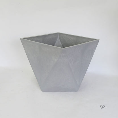 植木鉢 おしゃれ 大型 ポリへドロン30 多肉植物 サボテン プラスチック 30cm 30cm 高さ26cm 睡蓮鉢 メダカ ホワイト グレー ブラック