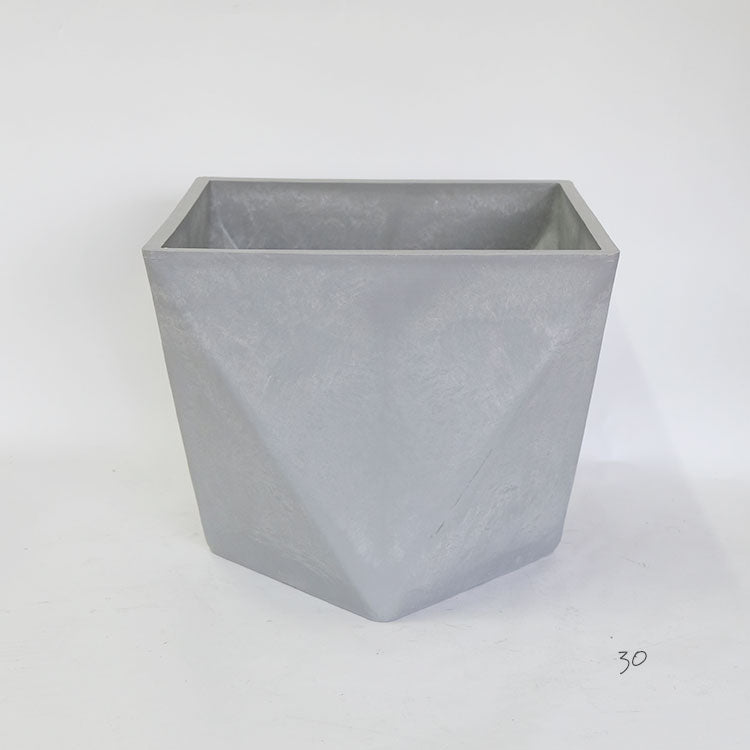 植木鉢 おしゃれ 大型 ポリへドロン30 多肉植物 サボテン プラスチック 30cm 30cm 高さ26cm 睡蓮鉢 メダカ ホワイト グレー ブラック