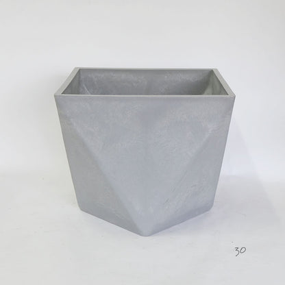 植木鉢 おしゃれ 大型 ポリへドロン30 多肉植物 サボテン プラスチック 30cm 30cm 高さ26cm 睡蓮鉢 メダカ ホワイト グレー ブラック