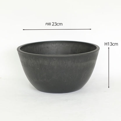 プラ鉢 ミドルタブ25 サボテン 頑丈 おしゃれ 塊根植物 多肉 黒プラスチック鉢  コーデックス