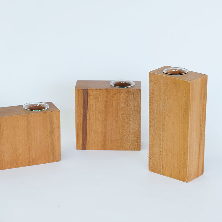 WOOD フラワーベース フラワーベース 花瓶 一輪挿し おしゃれ ミニサイズ