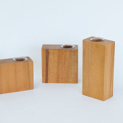 WOOD フラワーベース フラワーベース 花瓶 一輪挿し おしゃれ ミニサイズ
